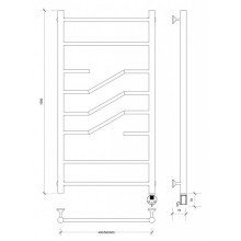 Полотенцесушитель электрический 1070х432 ТЭН правый Secado Риволи 4603777457990
