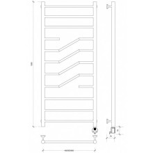 Полотенцесушитель электрический 1270х432 ТЭН правый Secado Риволи 4603777458058