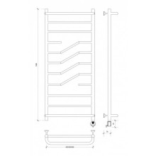 Полотенцесушитель электрический 1270х632 ТЭН правый Secado Риволи СП 4603777458331
