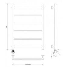 Полотенцесушитель электрический 870х432 ТЭН левый Secado Триада 1 4603777448370