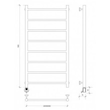 Полотенцесушитель электрический 1070х432 ТЭН левый Secado Триада 1 4603777448417