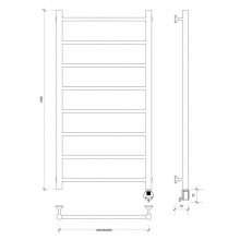 Полотенцесушитель электрический 1070х432 ТЭН правый Secado Триада 1 4603777448424