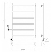 Полотенцесушитель электрический 870х432 ТЭН левый Secado Триада 1 Плюс 4673739247174
