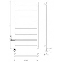 Полотенцесушитель электрический 1070х532 ТЭН левый Secado Триада 1 Плюс 4603777443023
