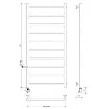 Полотенцесушитель электрический 1270х632 ТЭН левый Secado Триада 1 Плюс 4673739247235