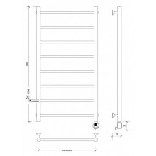 Полотенцесушитель электрический 1070х432 ТЭН правый Secado Триада 1 Плюс 4673739247280