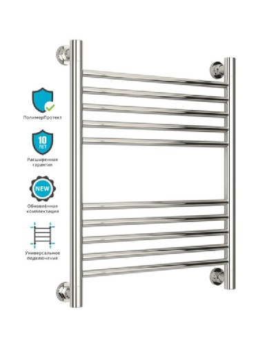 Водяной полотенцесушитель Сунержа Богема прямая 600х500 Хром