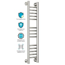 Водяной полотенцесушитель Сунержа Богема прямая 800х150 Хром