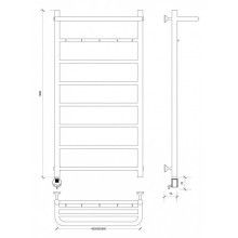 Полотенцесушитель электрический 1070х632 ТЭН левый Secado Триада 1КСП 4603777448936