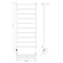 Полотенцесушитель электрический 1270х432 ТЭН левый Secado Триада 1КСП 4603777448950