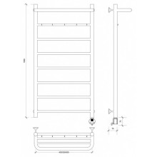 Полотенцесушитель электрический 1070х532 ТЭН правый Secado Триада 1КСП 4603759409672
