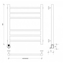 Полотенцесушитель электрический 670х632 ТЭН левый Secado Триада 3 4603777449179