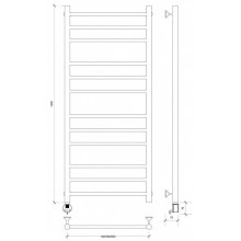 Полотенцесушитель электрический 1270х532 ТЭН левый Secado Триада 3 4603759407111