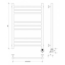 Полотенцесушитель электрический 870х532 ТЭН правый Secado Триада 3 4603759409740