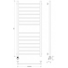 Полотенцесушитель электрический 1270х632 ТЭН левый Secado Триада 4 4603777449452
