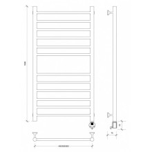 Полотенцесушитель электрический 1070х532 ТЭН правый Secado Триада 4 4603759409795