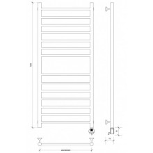 Полотенцесушитель электрический 1270х632 ТЭН правый Secado Триада 4 4603777449469