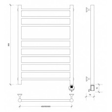 Полотенцесушитель электрический 870х532 ТЭН правый Secado Триада 5 4603759409825