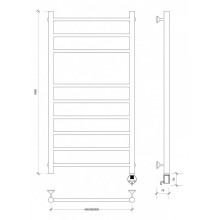 Полотенцесушитель электрический 1070х532 ТЭН правый Secado Триада 5 4603759409832