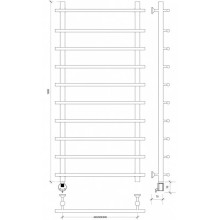 Полотенцесушитель электрический 1270х600 ТЭН левый Secado Турин 1 4603759407234