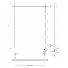 Полотенцесушитель электрический 870х600 ТЭН правый Secado Турин 1 4603759409863