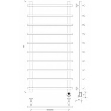 Полотенцесушитель электрический 1270х500 ТЭН правый Secado Турин 1  4603777455156
