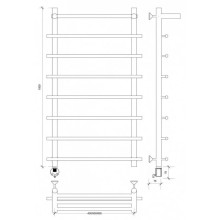 Полотенцесушитель электрический 1070х600 ТЭН левый Secado Турин 1СП 4603759404073