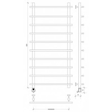 Полотенцесушитель электрический 1270х600 ТЭН левый Secado Турин 1СП 4603759407272