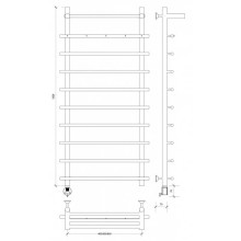Полотенцесушитель электрический 1270х600 ТЭН левый Secado Турин 1КСП 4603759407319
