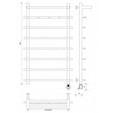 Полотенцесушитель электрический 1070х500 ТЭН правый Secado Турин 1КСП 4603777455439