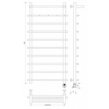 Полотенцесушитель электрический 1270х700 ТЭН правый Secado Турин 1КСП 4603777455491
