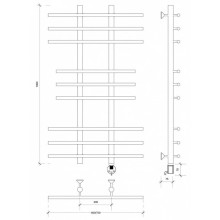 Полотенцесушитель электрический 1070х600 ТЭН правый Secado Турин 2 4603777455590