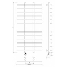 Полотенцесушитель электрический 1270х700 ТЭН левый Secado Турин 4 4603777455927