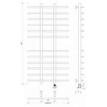Полотенцесушитель электрический 1270х700 ТЭН правый Secado Турин 4 4603777455934