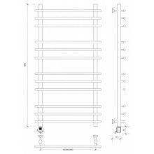 Полотенцесушитель электрический 1070х500 ТЭН левый Secado Турин Плюс 4603777456344