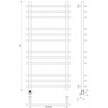 Полотенцесушитель электрический 1270х500 ТЭН левый Secado Турин Плюс 4603777456382