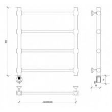 Полотенцесушитель электрический 670х532 ТЭН левый Secado Флоренция 2 4603759407579
