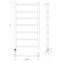 Полотенцесушитель электрический 1070х432 ТЭН левый Secado Флоренция 2 4603759404493