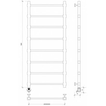 Полотенцесушитель электрический 1270х432 ТЭН левый Secado Флоренция 2 4603759404530