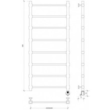 Полотенцесушитель электрический 1270х532 ТЭН правый Secado Флоренция 2 4603777440565