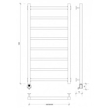 Полотенцесушитель электрический 1070х430 ТЭН левый Secado Корато 1 4603777441623