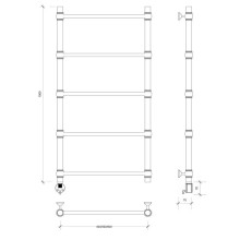 Полотенцесушитель электрический 1070х632 ТЭН левый Secado Флоренция 1 4603759404431