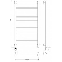 Полотенцесушитель электрический 1270х630 ТЭН левый Secado Корато 3 4603777441869