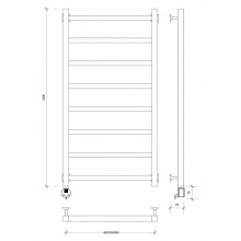 Полотенцесушитель электрический 1070х430 ТЭН левый Secado Корсико 1 4603777441944
