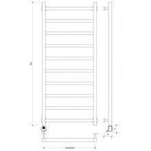 Полотенцесушитель электрический 1270х430 ТЭН левый Secado Корсико 1 4603777442002
