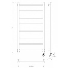 Полотенцесушитель электрический 1070х630 ТЭН правый Secado Корсико 1 4603777475352