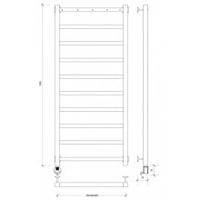 Полотенцесушитель электрический 1270х630 ТЭН левый Secado Корсико 1К 4603777473020