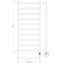 Полотенцесушитель электрический 1270х630 ТЭН правый Secado Корсико 1К 4603777473495