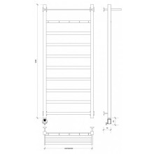 Полотенцесушитель электрический 1270х630 ТЭН левый Secado Корсико 1КСП 4603777474140