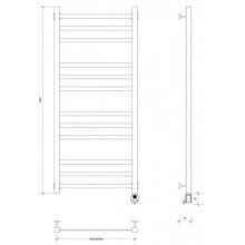 Полотенцесушитель электрический 1270х430 ТЭН правый Secado Корсико 3 4603777442330